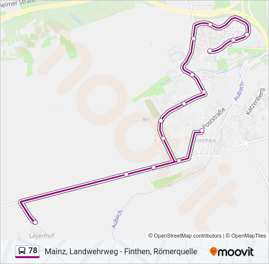 78 Bus Line Map