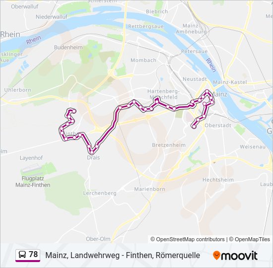 78 Bus Line Map