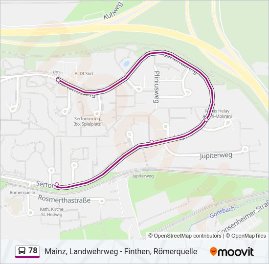 78 Bus Line Map