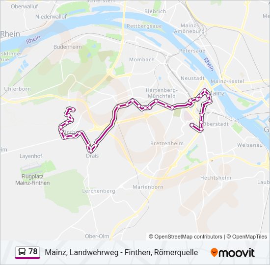 78 Bus Line Map