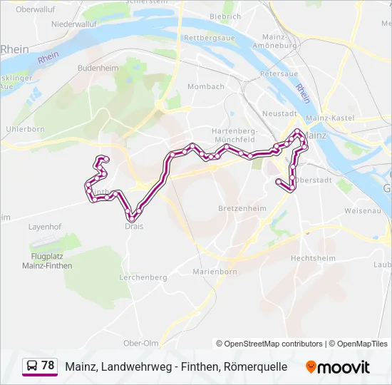 78 Bus Line Map
