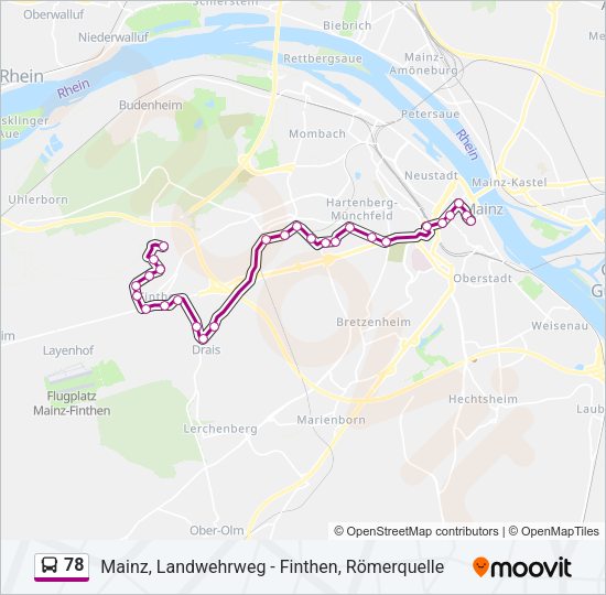 78 Bus Line Map