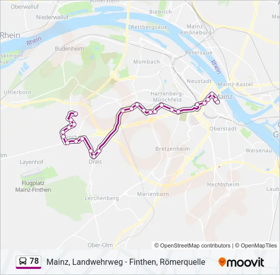 78 Bus Line Map