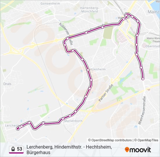 53 Light Rail Line Map