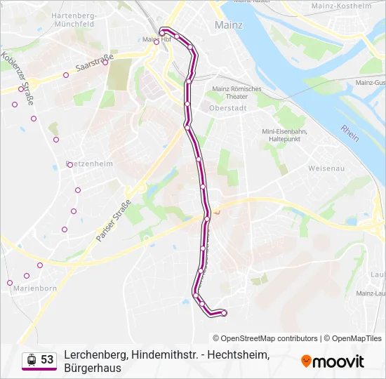 53 Light Rail Line Map