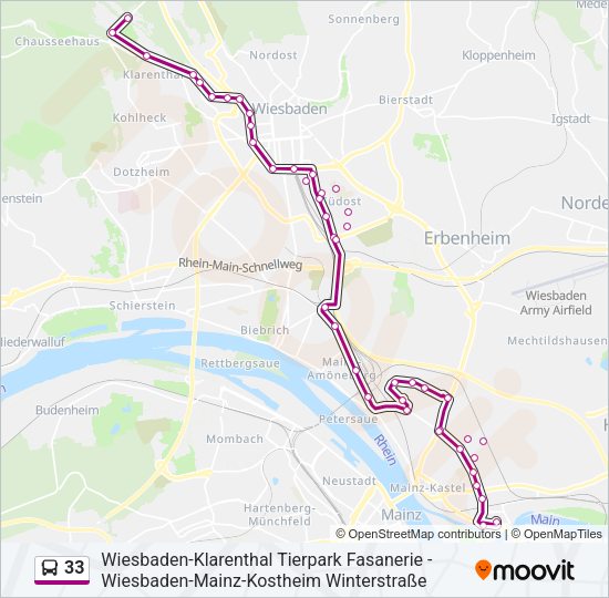 33 Bus Line Map