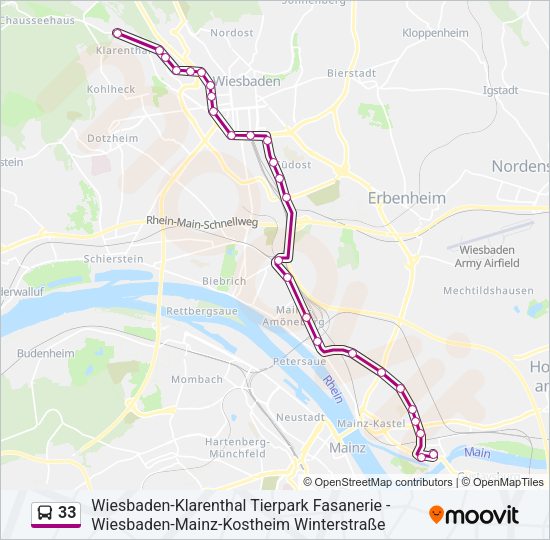 33 Bus Line Map