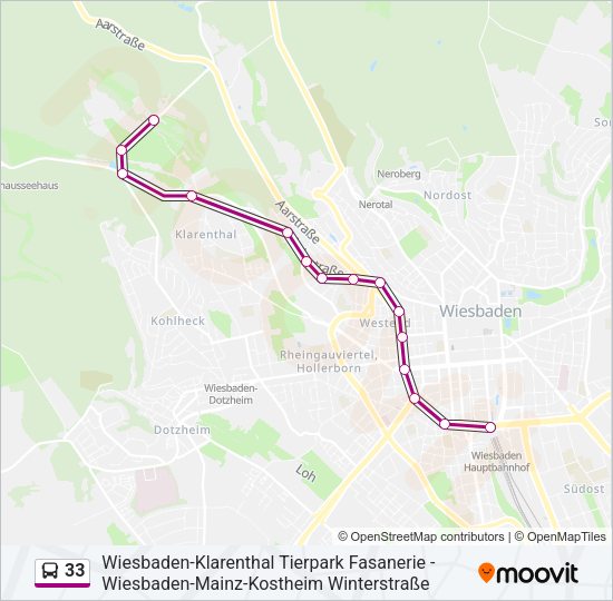 33 Bus Line Map