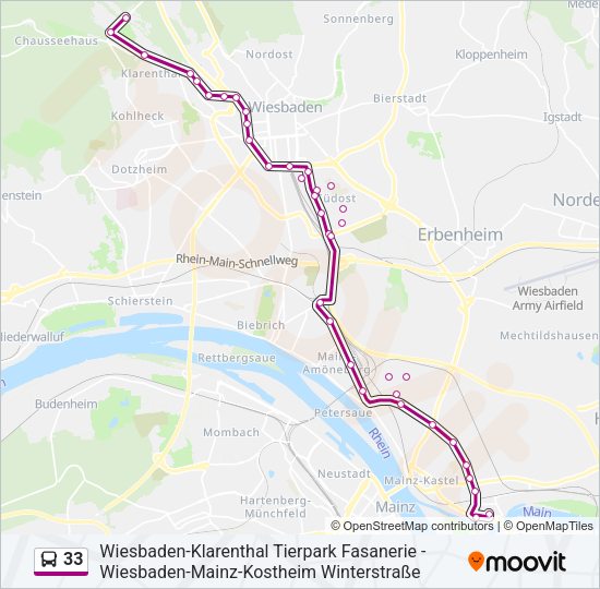33 Bus Line Map
