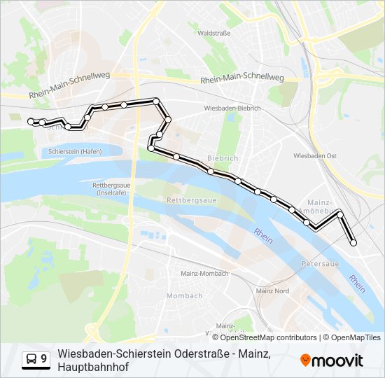 9 Bus Line Map