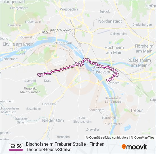 58 Bus Line Map