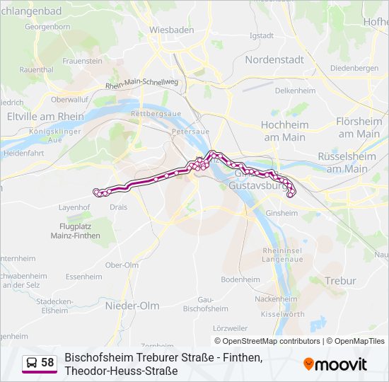 58 Bus Line Map