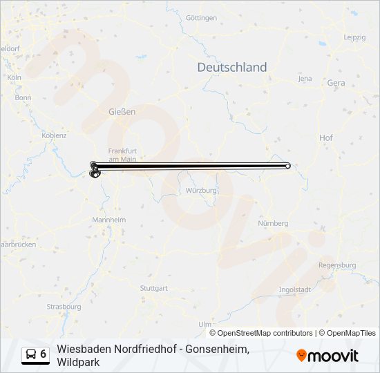 6 Bus Line Map