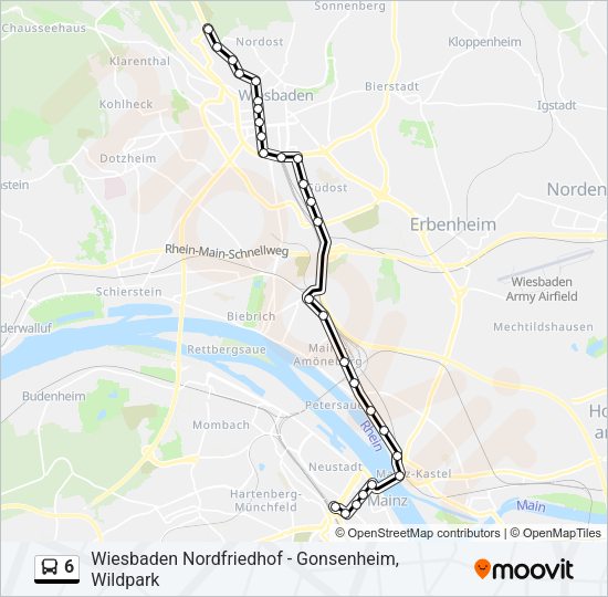 6 Bus Line Map