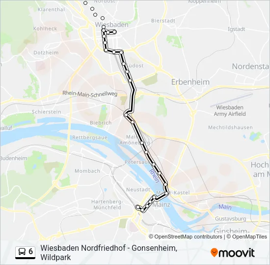 6 Bus Line Map
