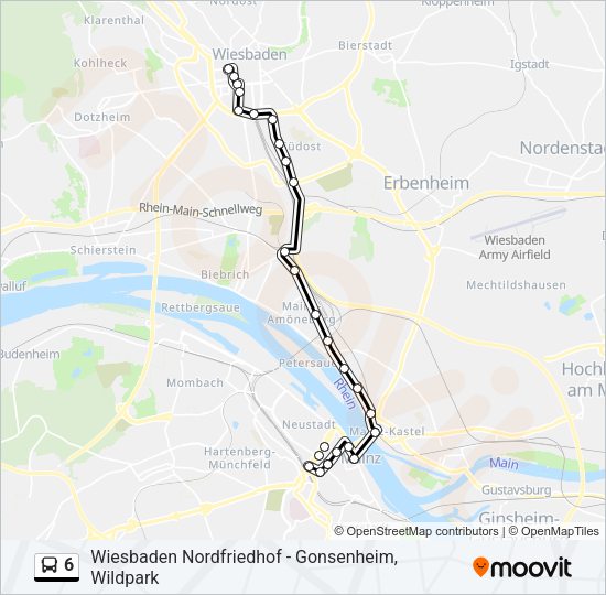 6 Bus Line Map