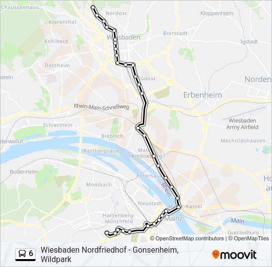 6 Bus Line Map