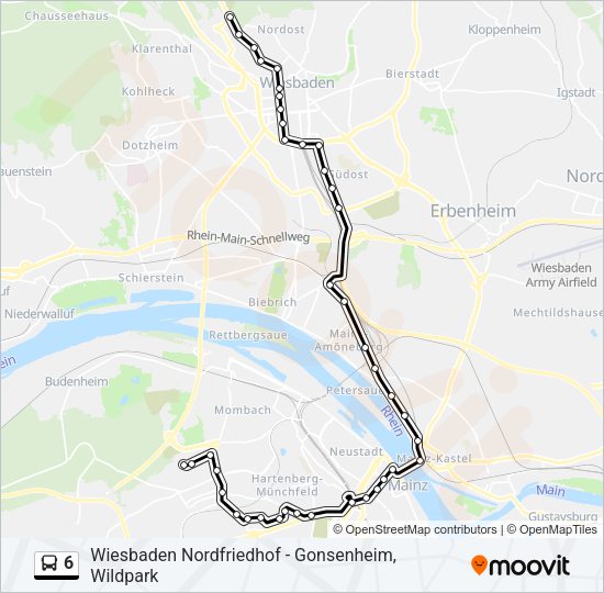 6 Bus Line Map