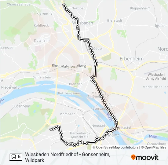 6 Bus Line Map