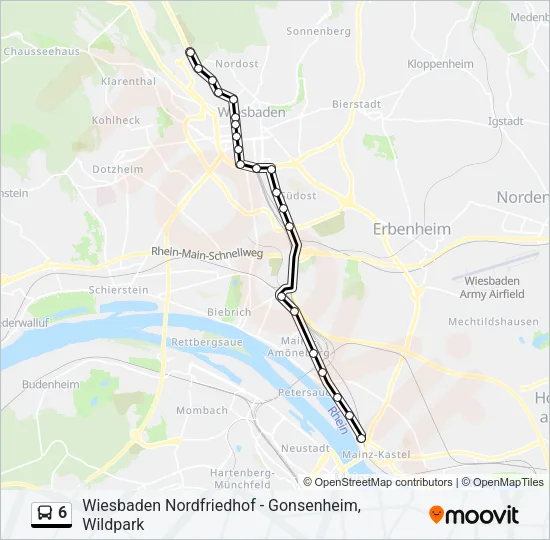 6 Bus Line Map
