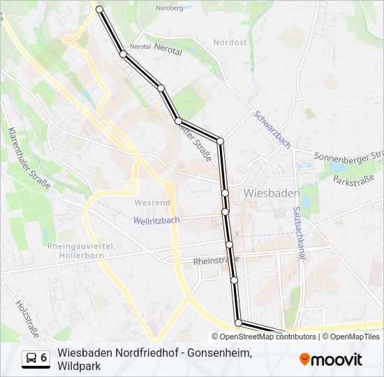 6 Bus Line Map