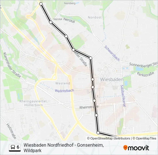 6 Bus Line Map