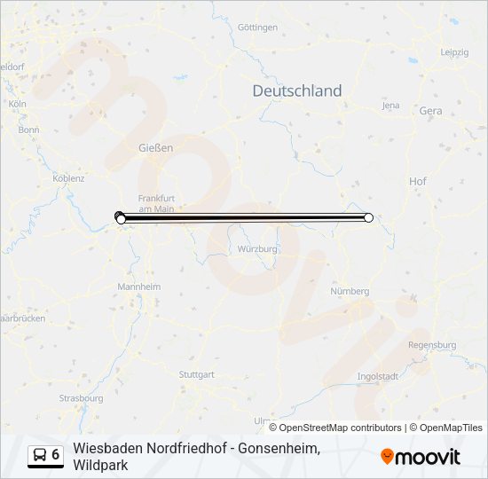 6 Bus Line Map