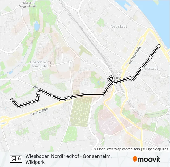 6 Bus Line Map