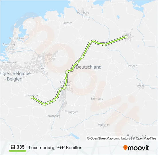 335 Bus Line Map