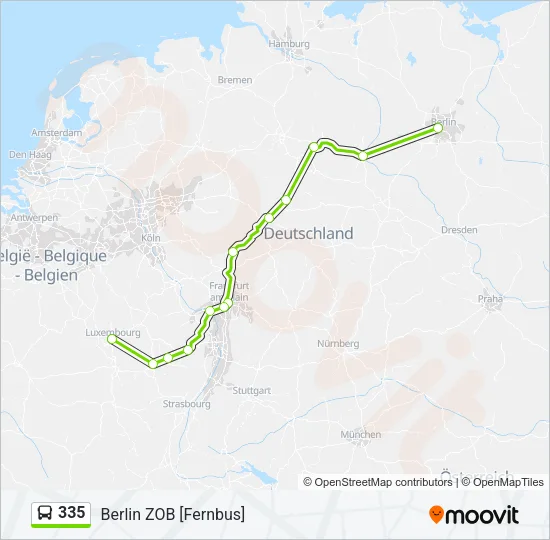 335 Bus Line Map
