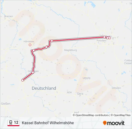 12 Train Line Map