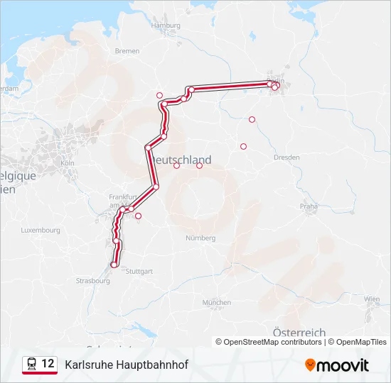 12 Train Line Map