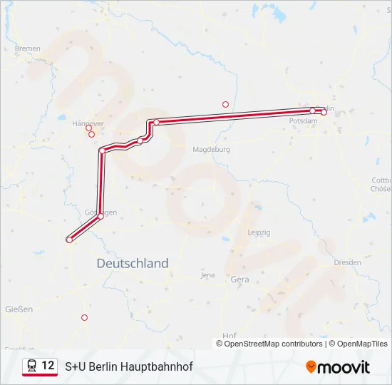 12 Train Line Map