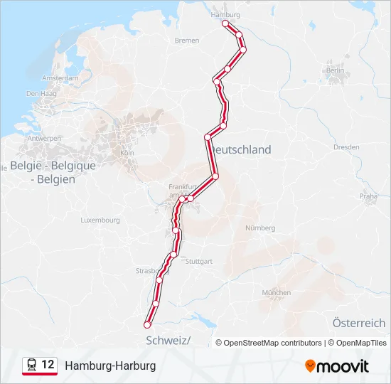 12 Train Line Map