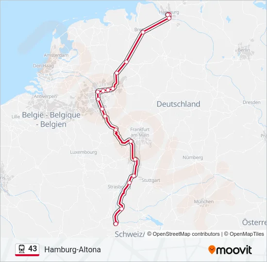 43 Train Line Map