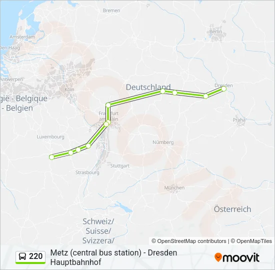 220 Bus Line Map