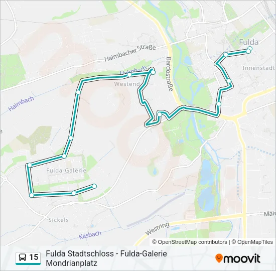 15 Bus Line Map