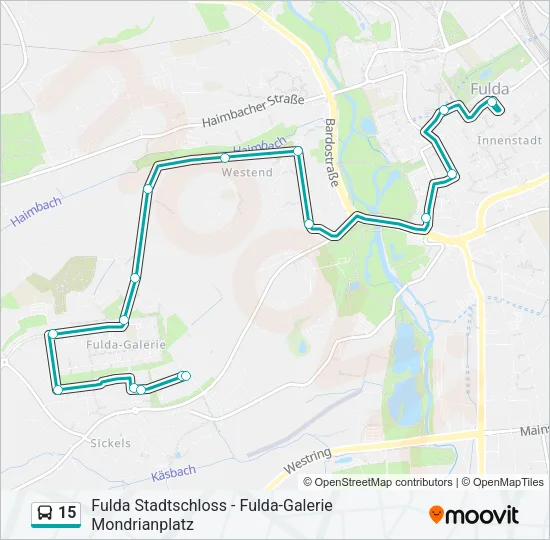 15 Bus Line Map