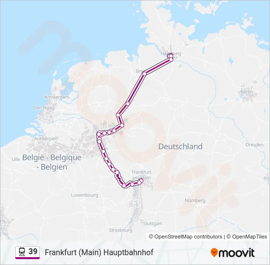 39 Train Line Map