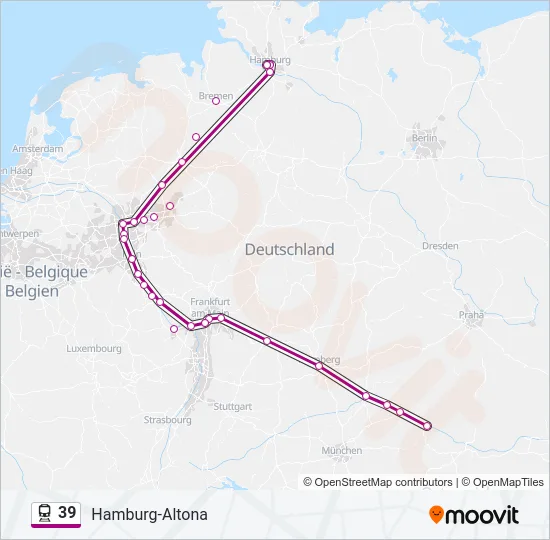 39 Train Line Map