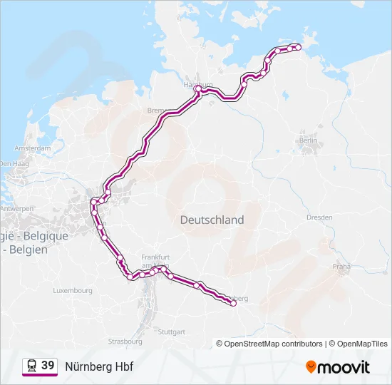 39 Train Line Map