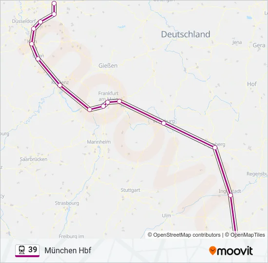 39 Train Line Map