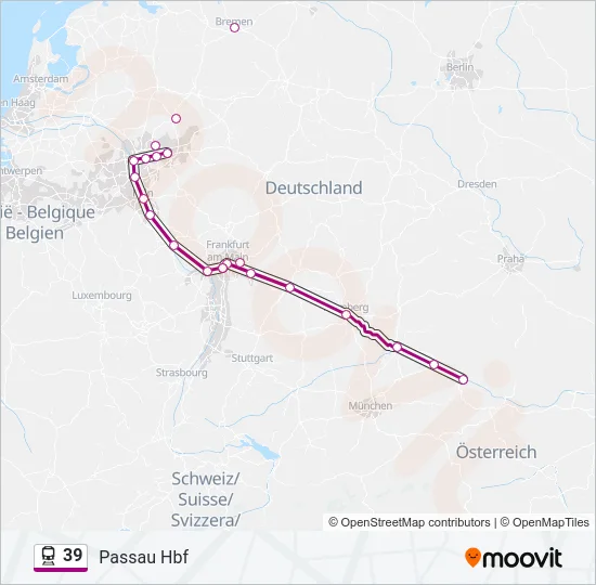 39 Train Line Map