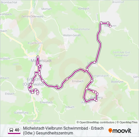 40 Bus Line Map