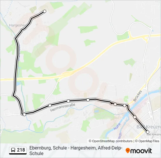 218 Bus Line Map