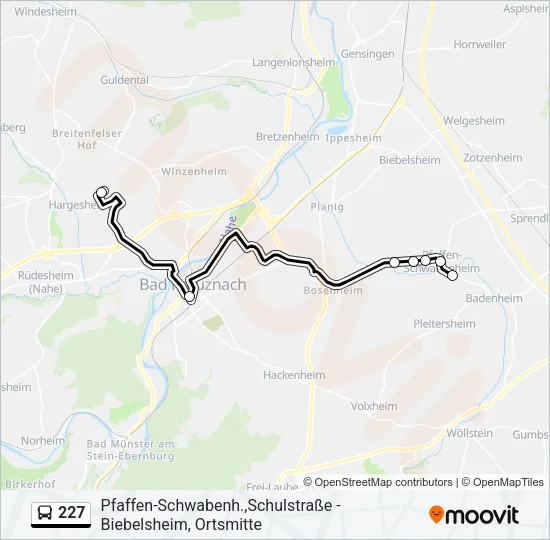 227 Bus Line Map