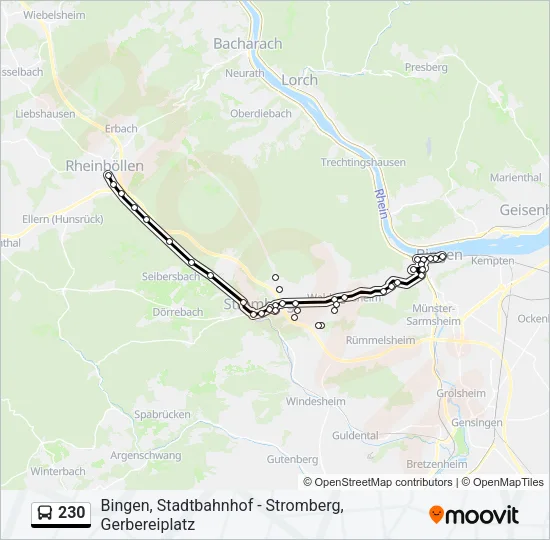 230 Bus Line Map