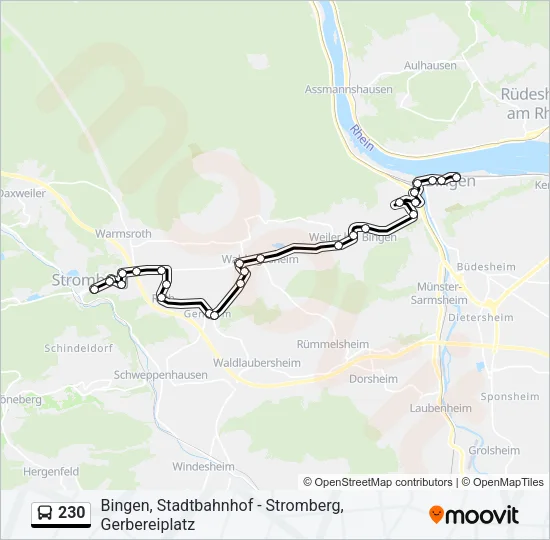 230 Bus Line Map