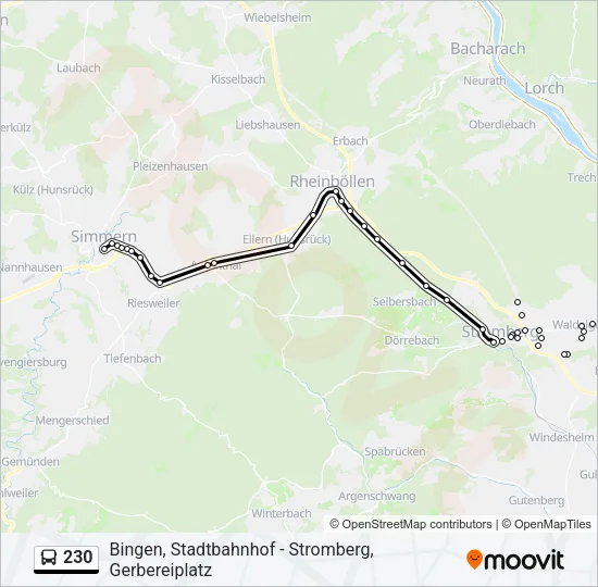 230 Bus Line Map