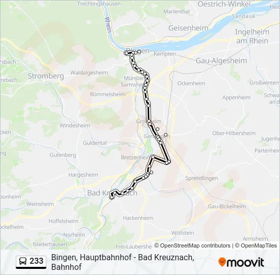 233 Bus Line Map